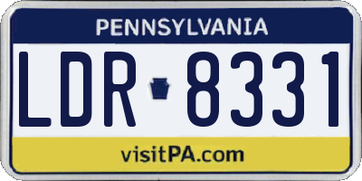 PA license plate LDR8331