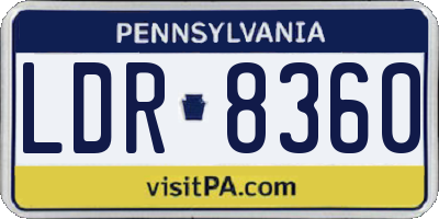 PA license plate LDR8360