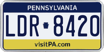 PA license plate LDR8420