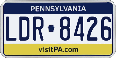 PA license plate LDR8426