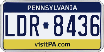 PA license plate LDR8436