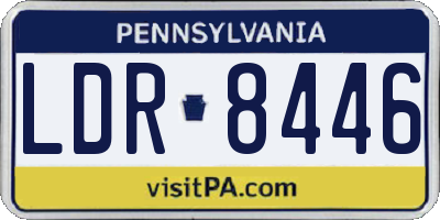 PA license plate LDR8446