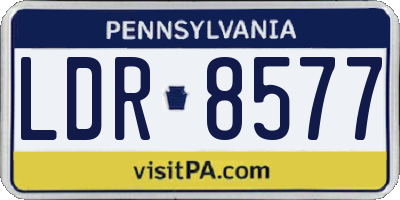 PA license plate LDR8577