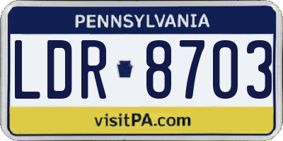 PA license plate LDR8703