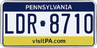 PA license plate LDR8710