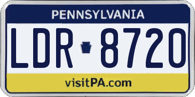 PA license plate LDR8720