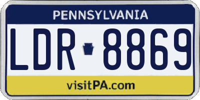 PA license plate LDR8869