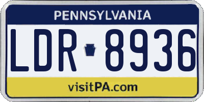 PA license plate LDR8936