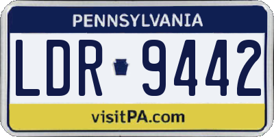 PA license plate LDR9442