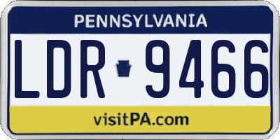 PA license plate LDR9466