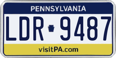 PA license plate LDR9487