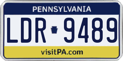 PA license plate LDR9489