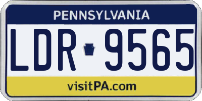 PA license plate LDR9565