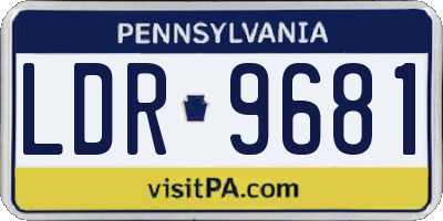PA license plate LDR9681