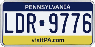 PA license plate LDR9776