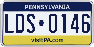 PA license plate LDS0146