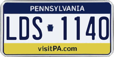 PA license plate LDS1140