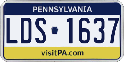 PA license plate LDS1637