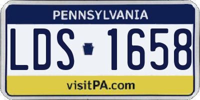 PA license plate LDS1658