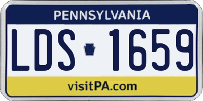 PA license plate LDS1659