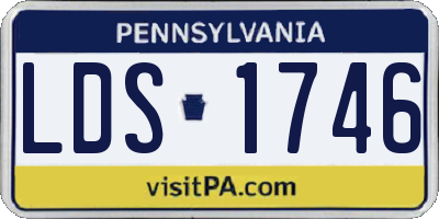 PA license plate LDS1746