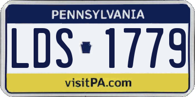 PA license plate LDS1779