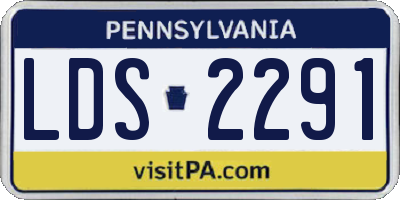 PA license plate LDS2291