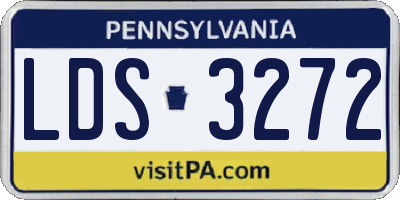 PA license plate LDS3272