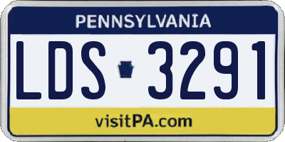 PA license plate LDS3291