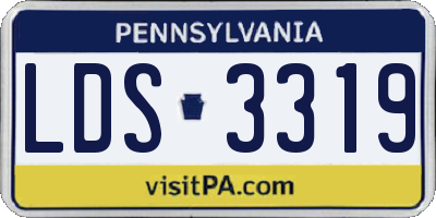 PA license plate LDS3319