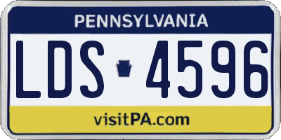 PA license plate LDS4596