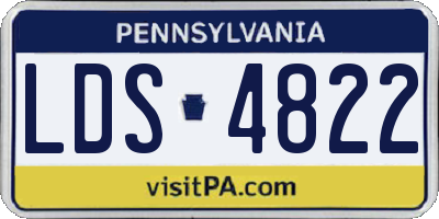 PA license plate LDS4822