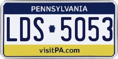 PA license plate LDS5053