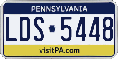 PA license plate LDS5448