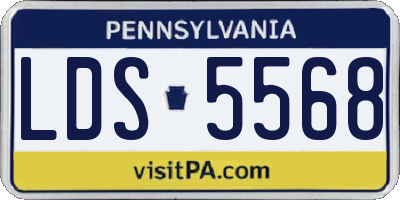 PA license plate LDS5568