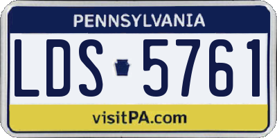 PA license plate LDS5761