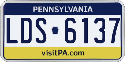 PA license plate LDS6137