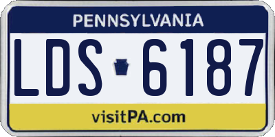 PA license plate LDS6187