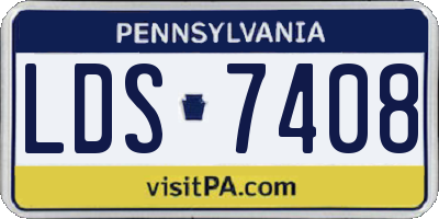 PA license plate LDS7408