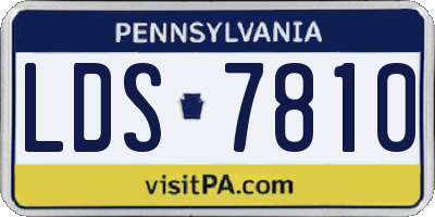 PA license plate LDS7810