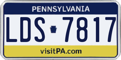 PA license plate LDS7817
