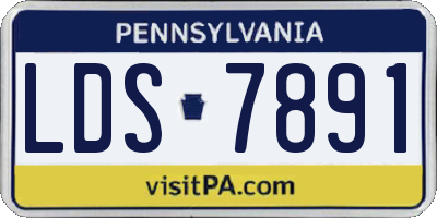 PA license plate LDS7891
