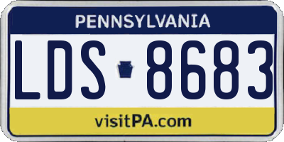 PA license plate LDS8683