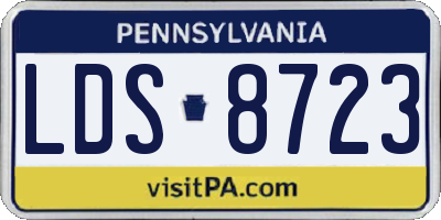 PA license plate LDS8723