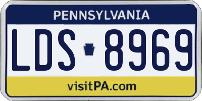 PA license plate LDS8969