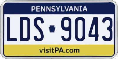 PA license plate LDS9043