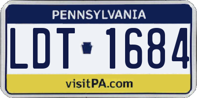 PA license plate LDT1684