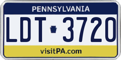 PA license plate LDT3720