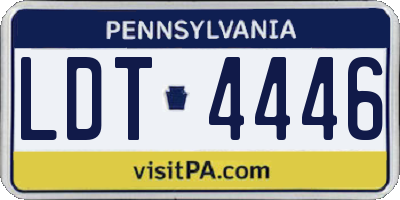 PA license plate LDT4446