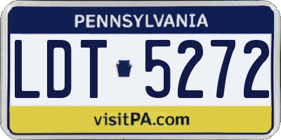 PA license plate LDT5272
